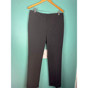 Ann Taylor Factory Black/Grey Dress Pants Size 10P Straight Leg Career Work Sl